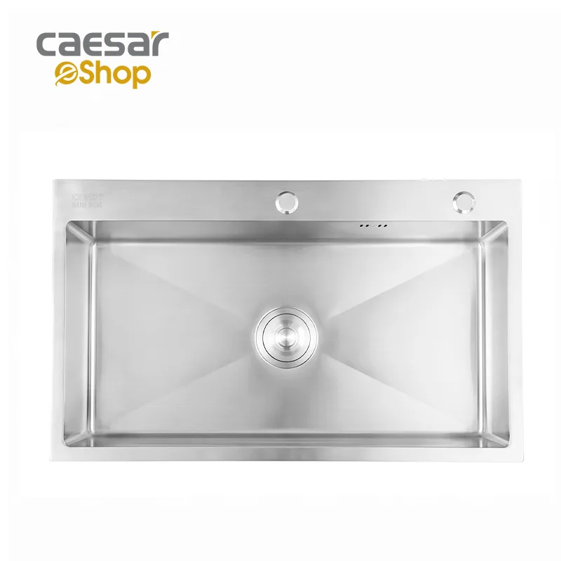 Chậu rửa chén inox 1 hộc - KSH01H082SX Caesar — ảnh sản phẩm 1