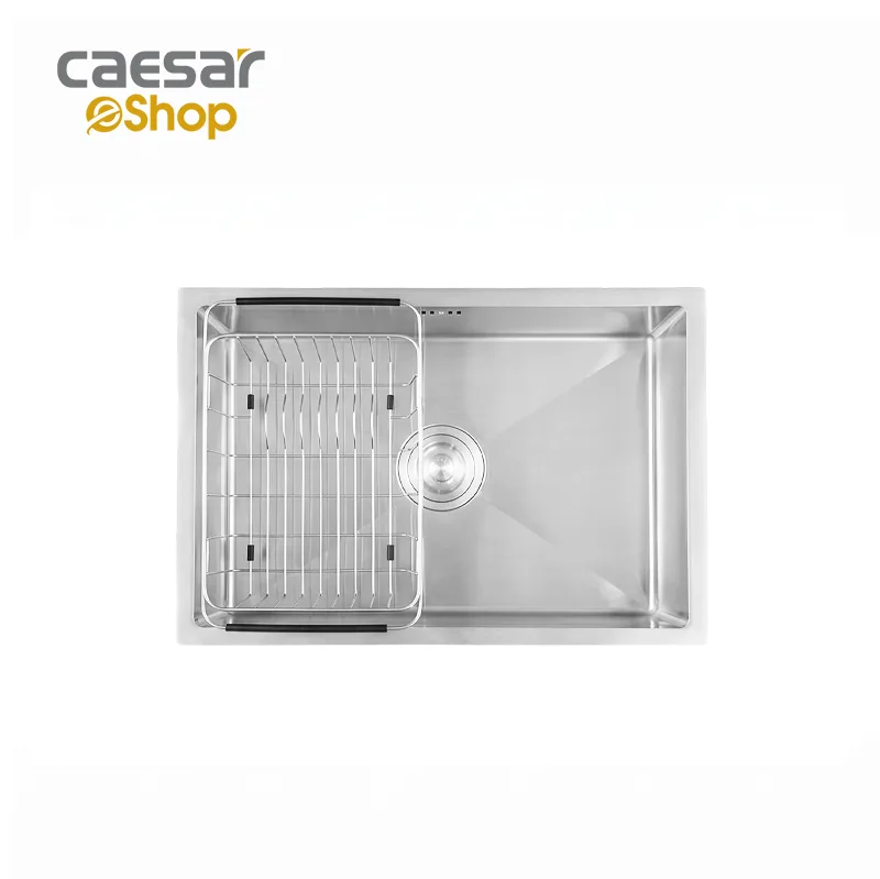 Chậu rửa chén inox 1 hộc âm viền - KSH11H060SX Caesar — ảnh sản phẩm 1