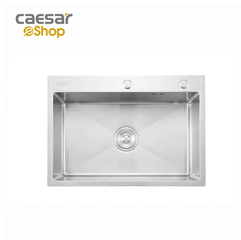 Chậu rửa chén inox 1 hộc - KSH01H060SX Caesar — ảnh sản phẩm 1
